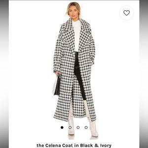 NWT the Celena Coat in Black & Ivory